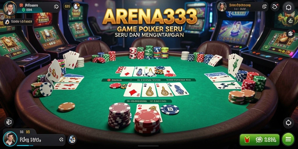 Tangkapan layar gameplay Poker yang mendebarkan di ARENA333.