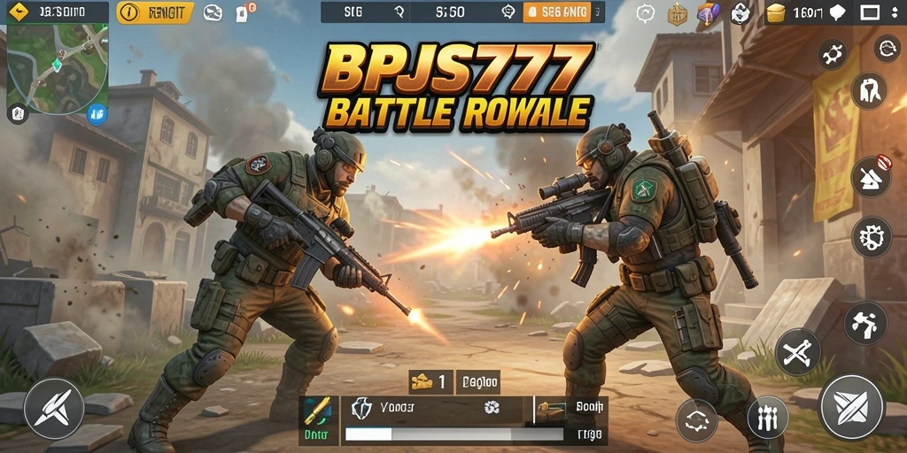 Screenshot gameplay menampilkan pertempuran seru dalam BPJS777.