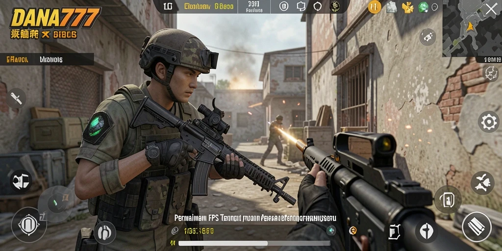 Gameplay DANA777 yang intens dengan aksi tembak-menembak yang mendebarkan.