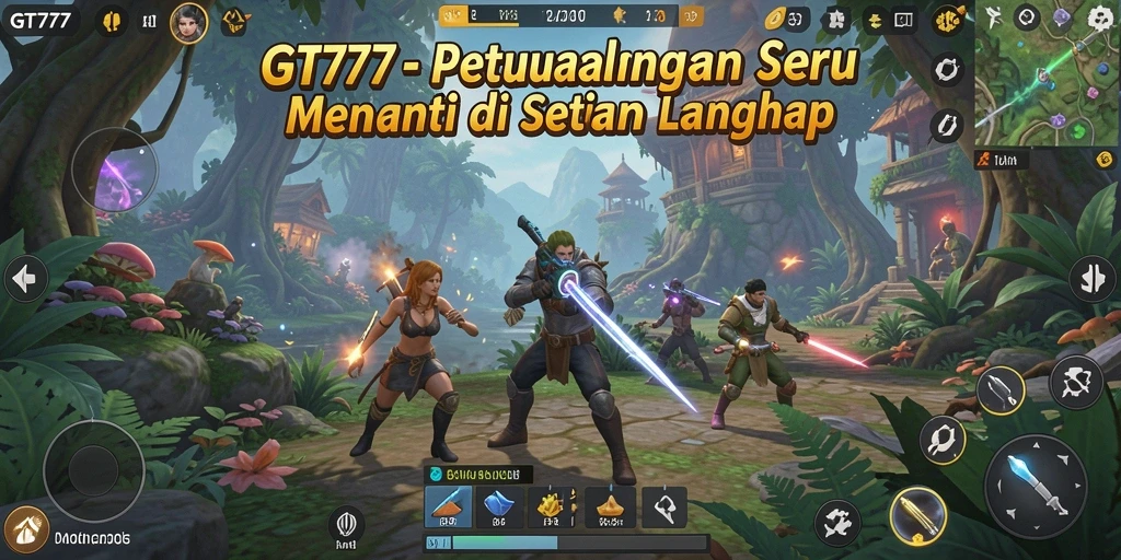 Tangkapan layar gameplay GT777 menunjukkan aksi petualangan yang mendebarkan.