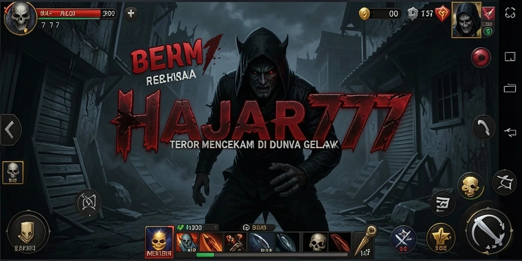 Tampilan gameplay menyeramkan dengan dunia gelap dan karakter Horror.