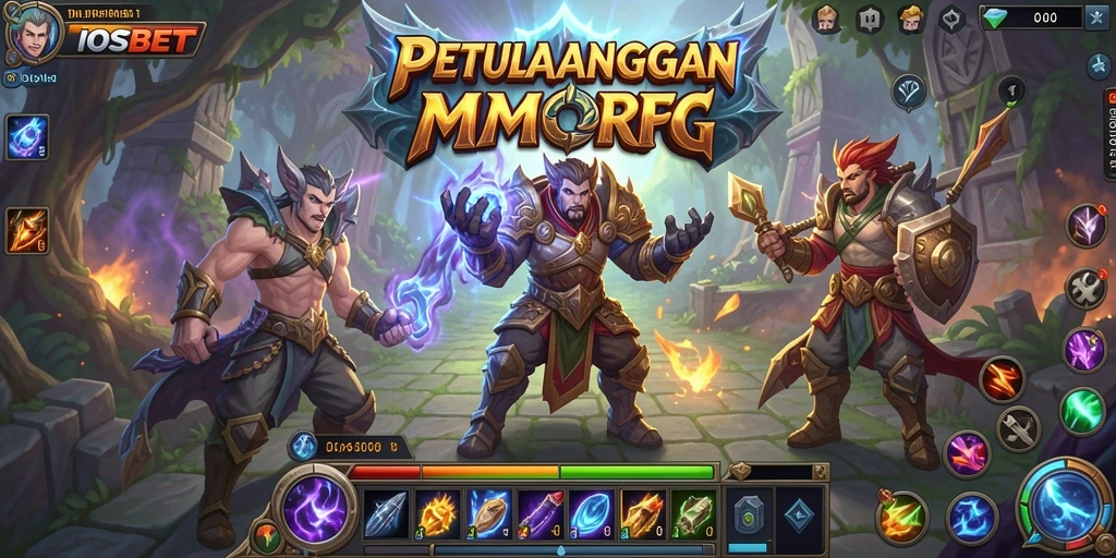 Tampilan gameplay menakjubkan dalam dunia MMORPG yang luas.