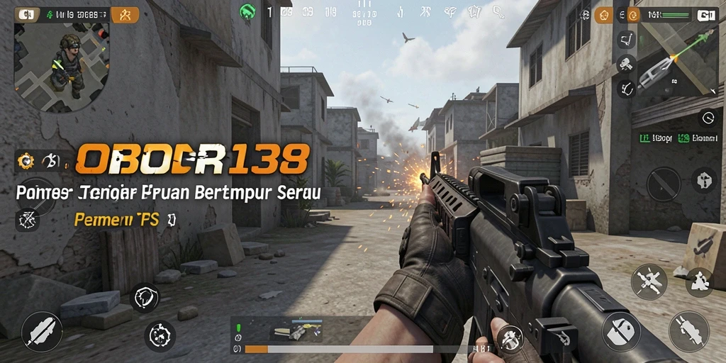 Tangkapan layar OBOR138 menunjukkan aksi seru dalam pertempuran FPS.