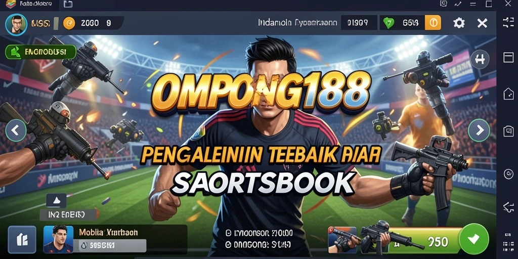Tampilan gameplay menarik dari OMPONG188 yang menunjukkan fitur Sportsbook.