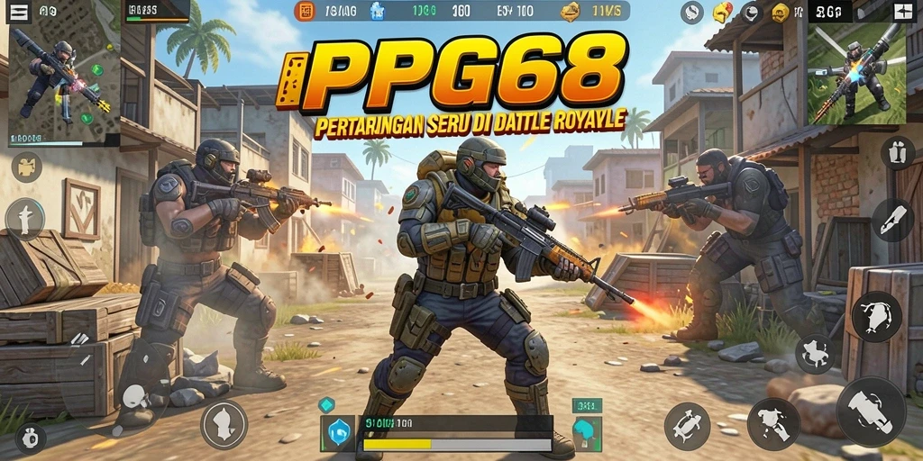 Tampilan sengit dari pertarungan Battle Royale di PGG68.