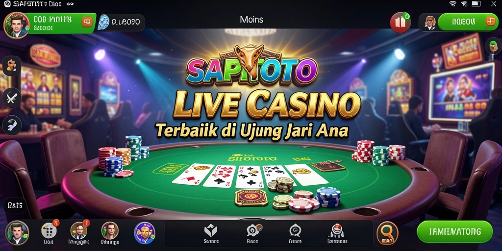 Tampilan gameplay Live Casino yang mendebarkan di SAPITOTO.