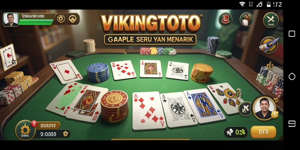 Screenshot gameplay VIKINGTOTO menampilkan aksi seru saat bermain Gaple.